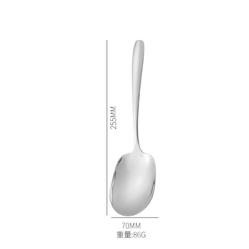 304 Stainless Steel Large Serving Spoon Colander for Buffet Catering Wide-mouthed Western Dinnerware with Thicked Handle