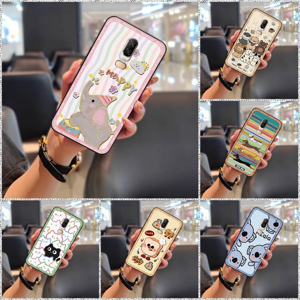 Soft Case Shockproof Phone Case For OnePlus 6/1+6 Durable Protective Full Wrap Anti-knock Waterproof Graffiti TPU Cute