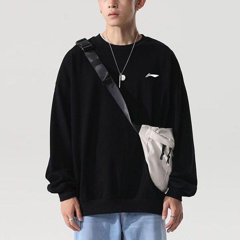 Li Ning Sweatshirts Men's Crew Neck Moderate Regular AWDS519-1