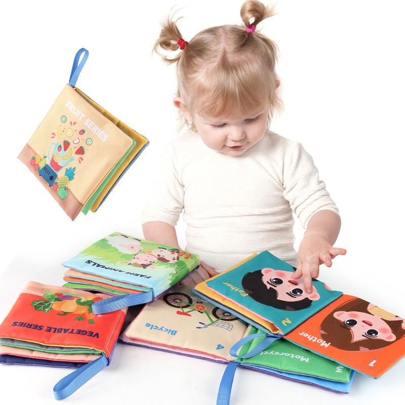 Cloth Book For Early Education Toys 4-Page 8-Sided English Palm Book Books For Kids Manga Book English For Child Kids