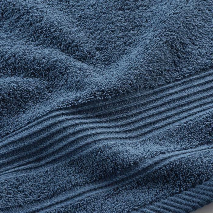 Serviette de toilette - SAPHIR - Tendresse - 50 x 90 cm - 100% coton - Bleu saphir