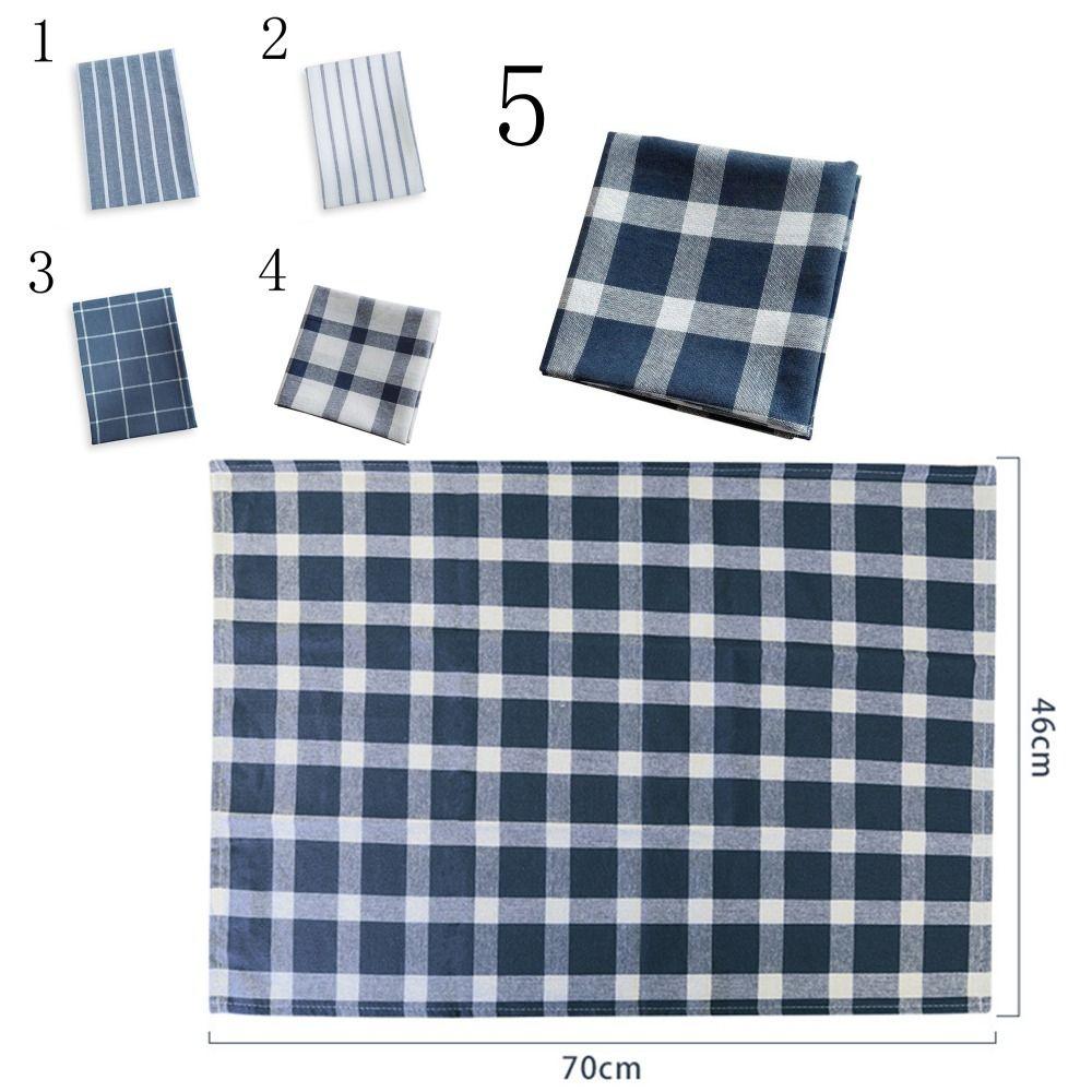 2 ks 46x70cm Bavlněná utěrka Modrá utěrka na vinné sklenice Geometrická kostkovaná podložka na stůl Svatba
