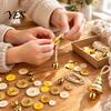 DIY Ornament Making Set Christmas Button Pendant Craft Kit for Kids Adults, Handmade Santa Hat/Bell/Gnome/Wreath Hanging Kindergarten Project