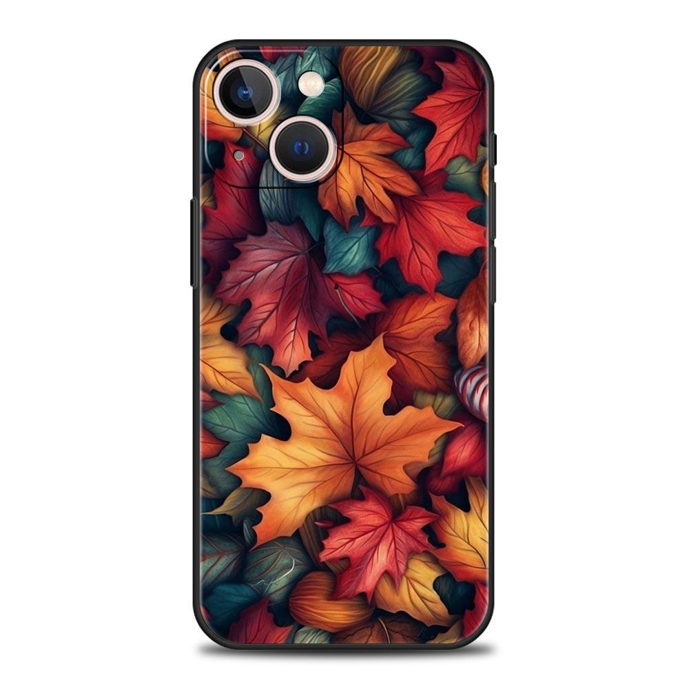 Cartoon Leaf Phone Case Cover for iPhone 17 16 15 14 13 12 11 Pro Max 17 Air Plus Shockproof Soft TPU Shell Fundas Capas Coque