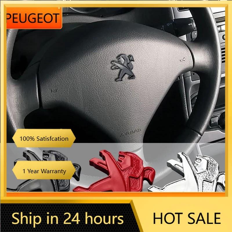Car Sticker 2025 Hot For Peugeot 308 307 408 208 508 3008 2008 5008 2.9x3.1cm Metal Alloy Sticker Car Steering Wheel Center Badg