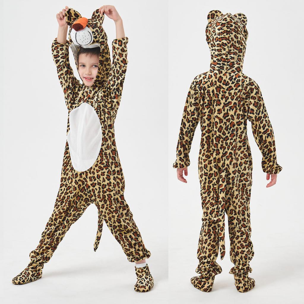 Multiple Styles Kids Cute Little Animals Jumpsuit Dinosaur Tiger Wolf Rabbit Giraffe Children Boys Girls Halloween Cosplay Suit