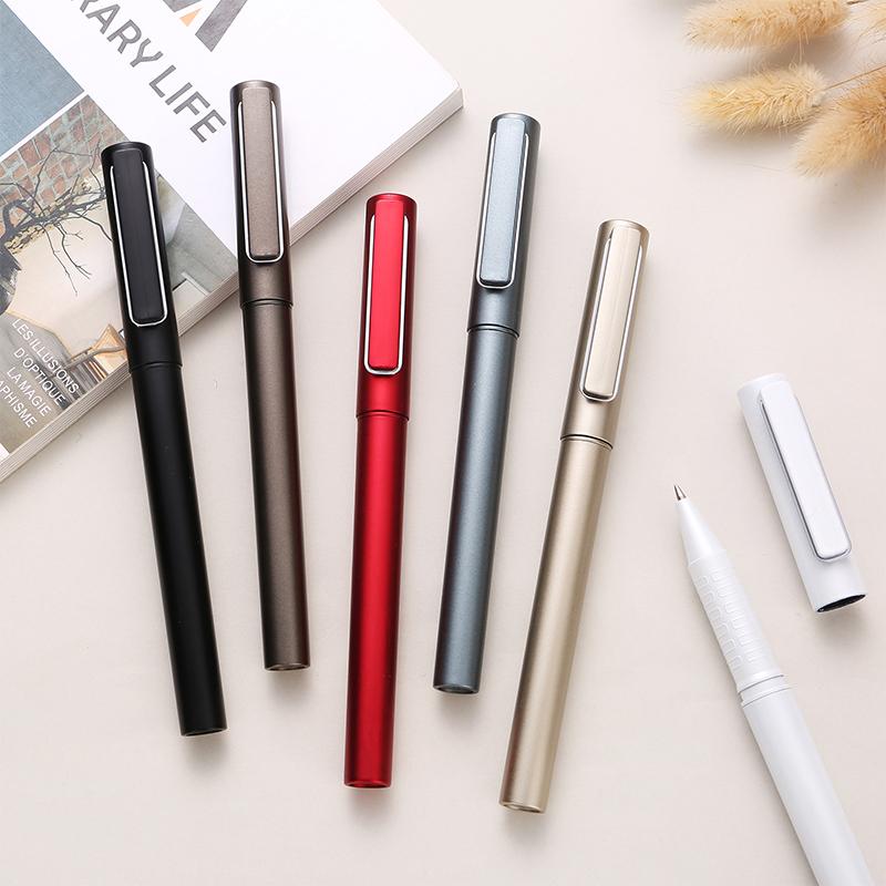 New New Metal Rollerball Pen Black Refill 0.5mm Nib Ballpoint Pens High Quality Business Office Student Signature Pen Gift