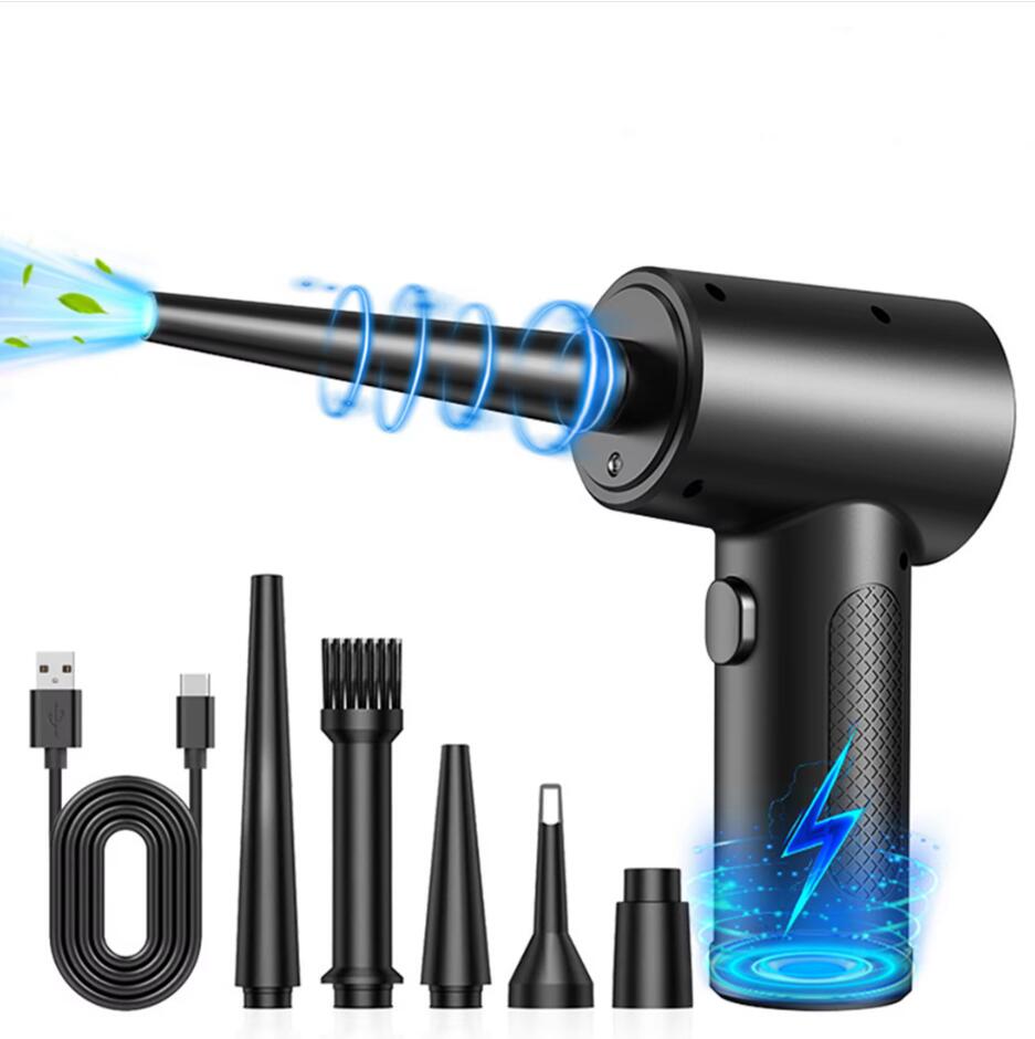 

1 шт. Портативный пылеуловитель со сжатым воздухом, пылесос, беспроводной пылеуловитель, подходит для очистки клавиатуры и компьютера. чёрный