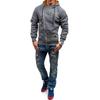 Trendy pentru bărbați, cu mânecă lungă, hanorac cu glugă, cu fermoar, haină de toamnă, pentru bărbați, din bumbac, cu glugă.