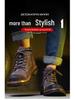 Men's 2020 Winter British High Top Genuine Leather Matte Boots