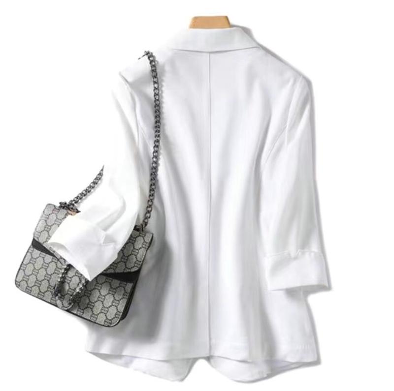 Spring Summer Temperament Versatile Large Size Women's Small Blazer Coat Loose Elegant FemaleThin Blazer Jacket 5XL