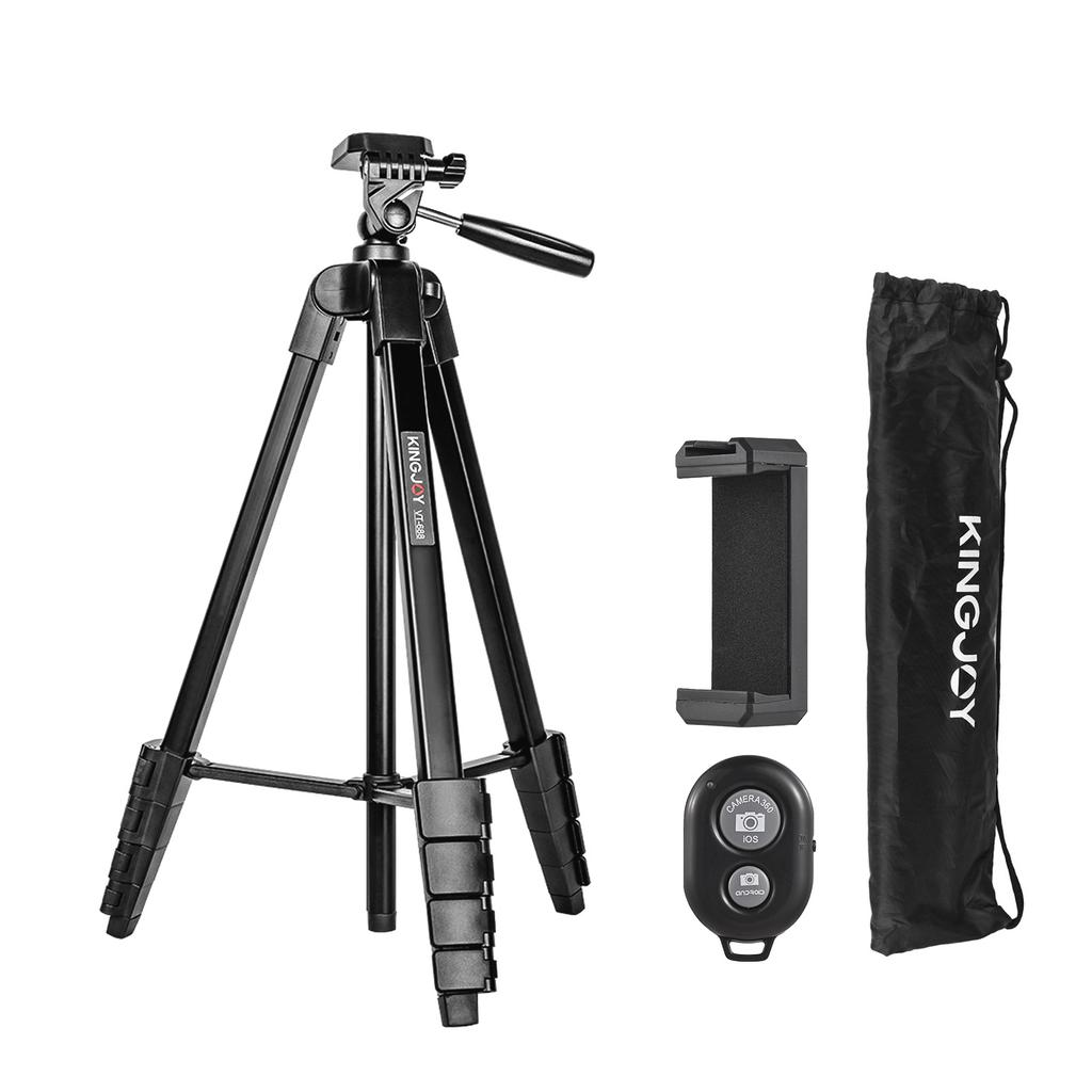 KINGJOY VT 688 675 inch Tripod Stand Desktop Tripod Stand 2kg 4.4lbs Load Capacity 5 Levels Height Adjustable with 1