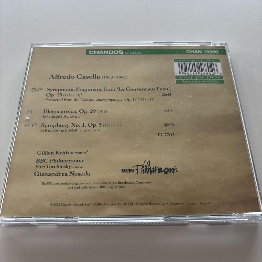 [USED] Casella Symphony No. 1, No. 3, etc. Noseda