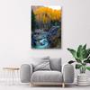 Canvas Print, Mountain Stream Rocks Forest Trees Nature