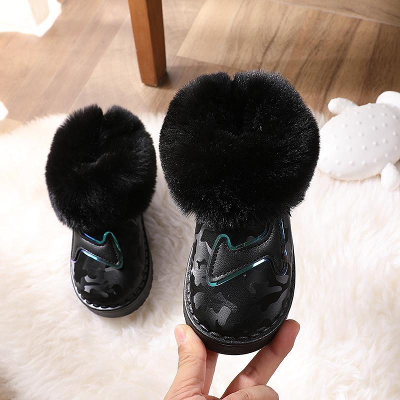Winter Warm Cotton Shoes for Boys and Girls, Snow Boots for Girls