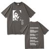 Singer Ariana Grande Double Sided Graphic T-shirt Men Women Clothing Hip Hop Oversized Retro T Shirts Male Casual Fashion Tees