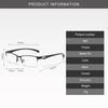 Single Light Reading Glasses Men's Half Frame Business Glasses Fashion Decorative Glasses