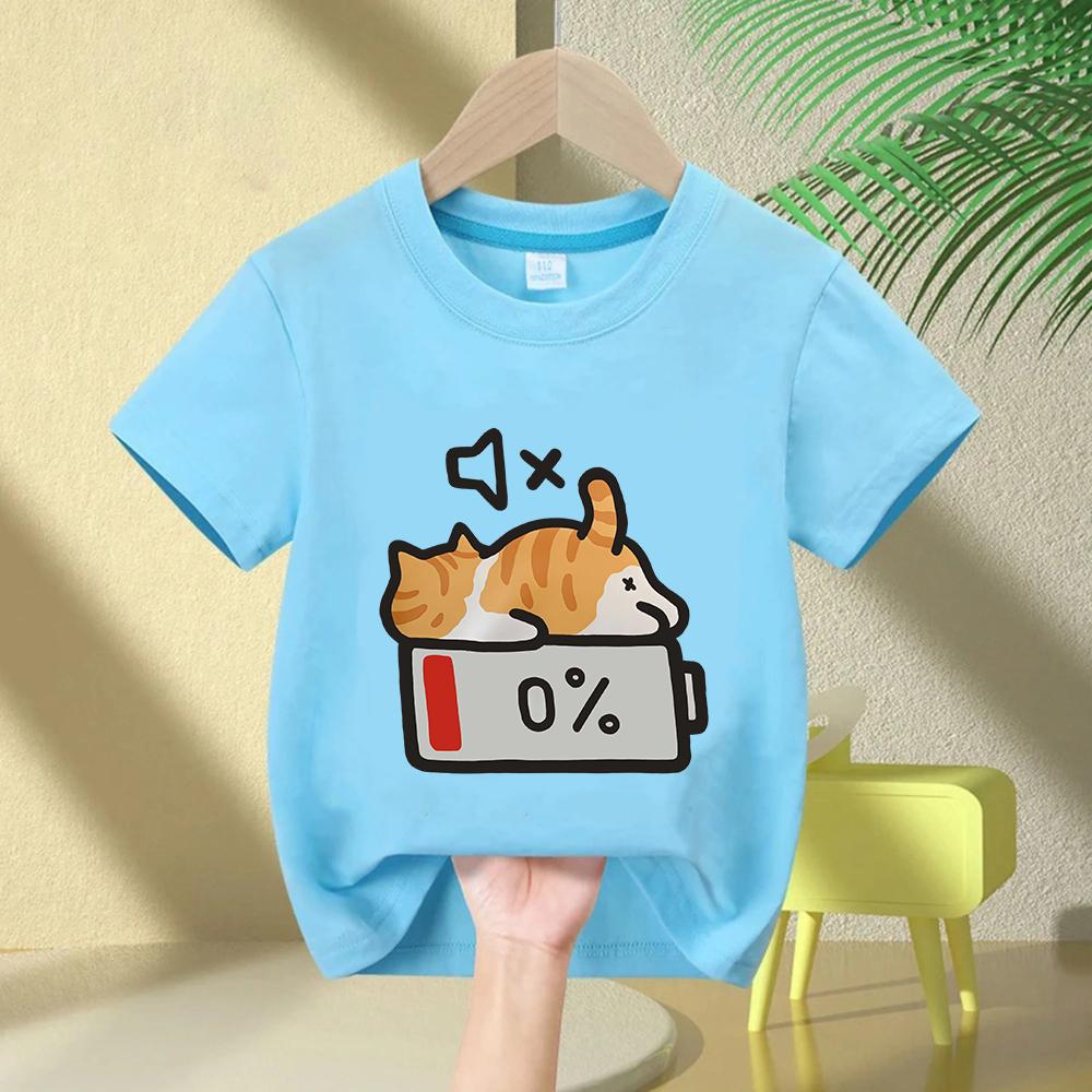 T Shirt Cat Chinoiserie Style Funny Summer Retro Trend Cartoon Kitten Tops Tee Tshirt Kids Design Lovers Casual Short Sleeved