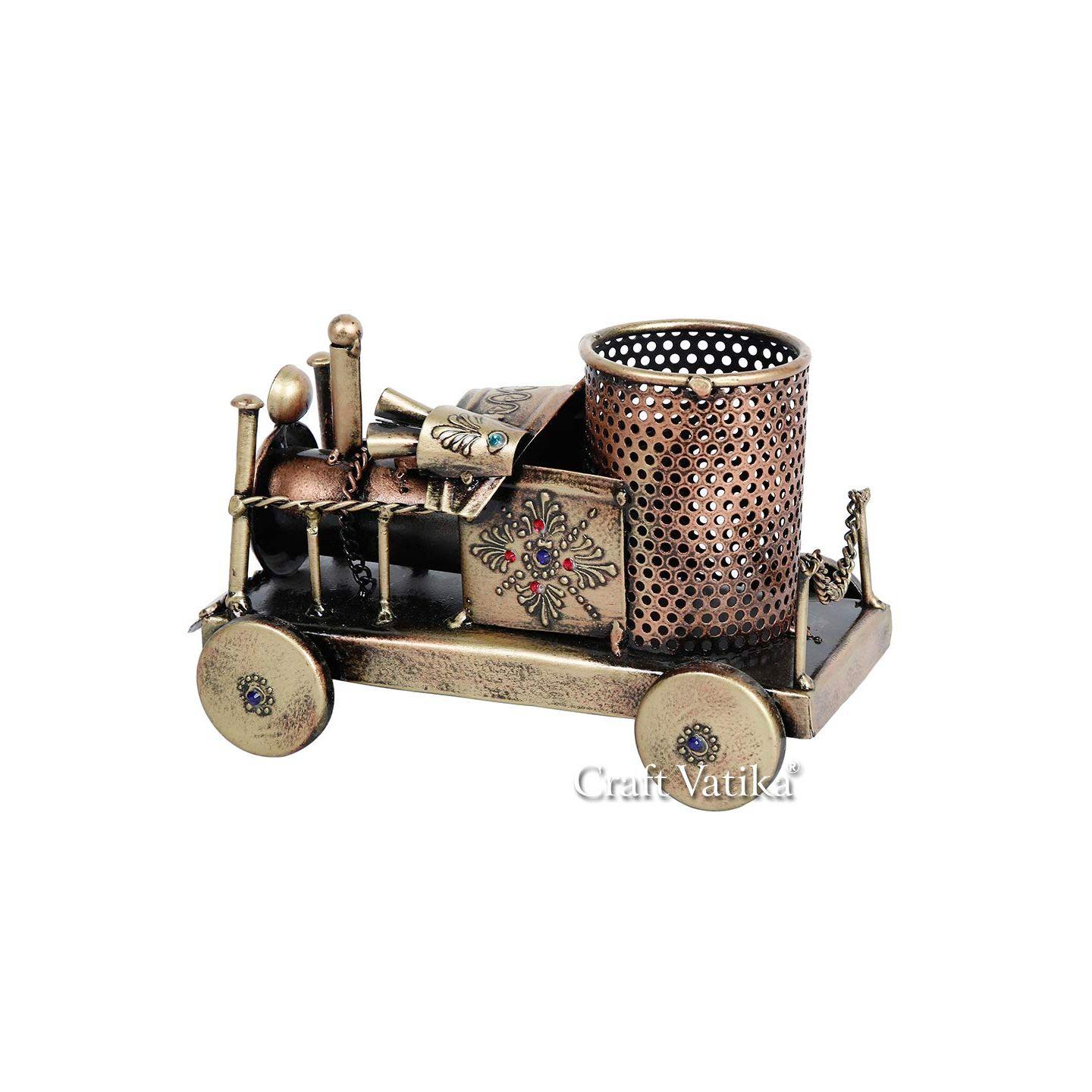 CraftVatika Handcrafted Iron Train Engine Decorative Showpiece Figurine