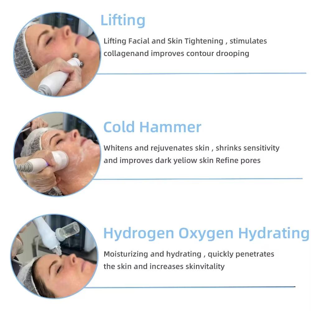 7-in-1 Multi-Functional Facial Beauty Device with RF Lifting, Oxygen Hydration, Ultrasonic Cleansing, and Skin Rejuvenation
