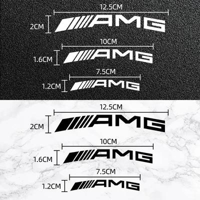 Hot 2025 For AMG W124 6pcs Car Styling Car Brake Caliper Stickers For AMG Mercedes Benz W204 W124 W201 W202 W212 W220 W205 GLA C