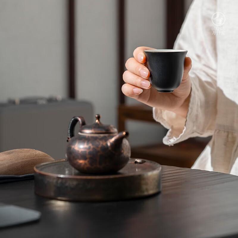 Edenus Portable Tea Set with Ancient Bronze Crackle Glaze