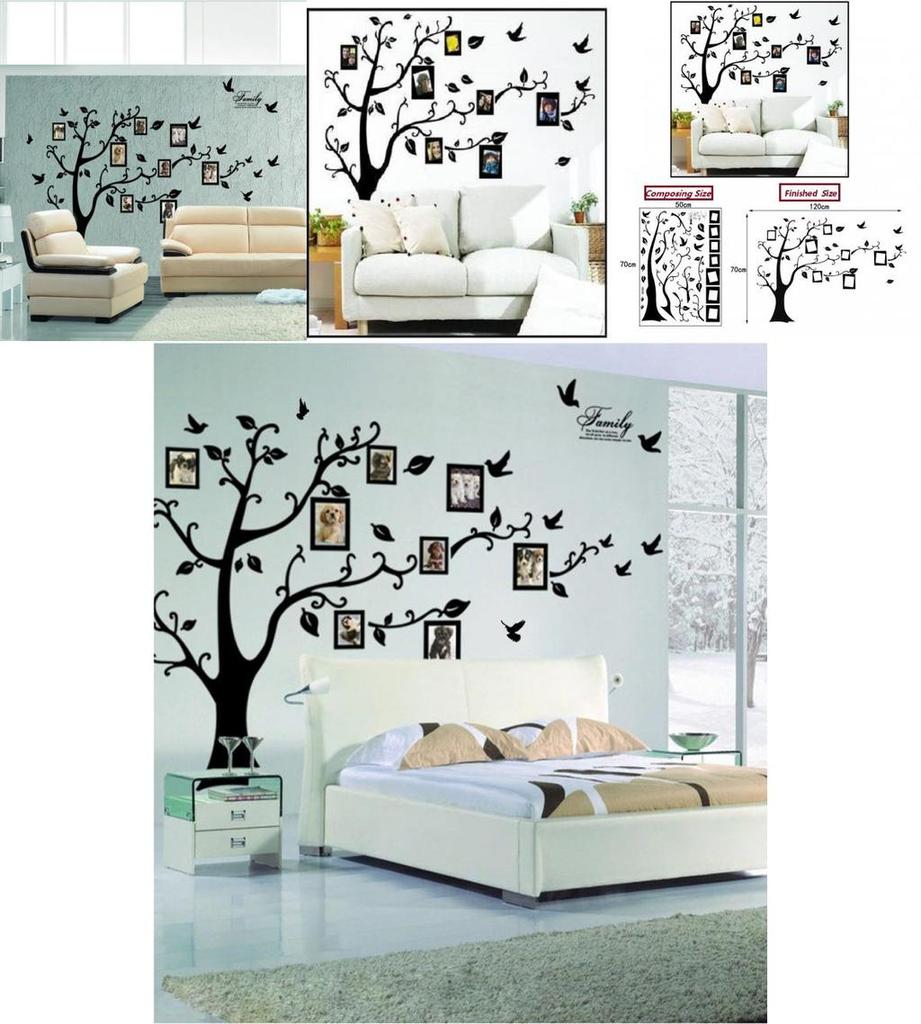 Modern Minimalist Photo Tree Wall Sticker For Living Room And Bedroom Decor