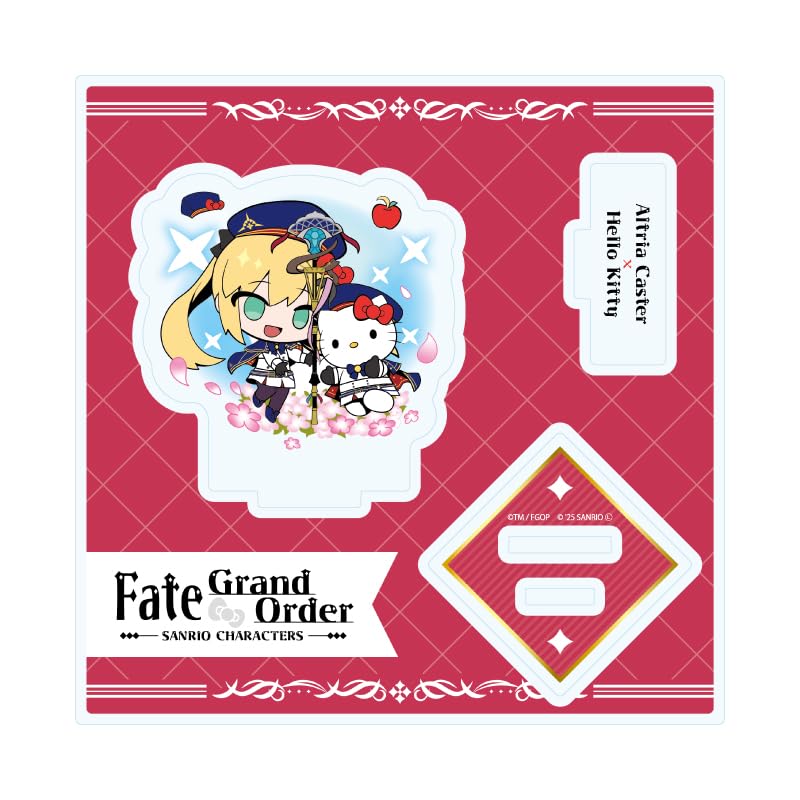 FateGrand Order x Sanrio Characters 16Artoria Caster x Hello Kitty [Collaboration Illustration] Acrylic Stand Plate