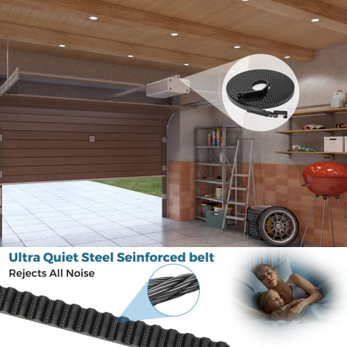 41A5434-13A Hnací řemen pro 8 stop vysoká garážová vrata, 256,53 palce, Náhradní řemen pohonu garážových vrat 41A5434-13A Kompatibilní s Chamberlain, LiftM