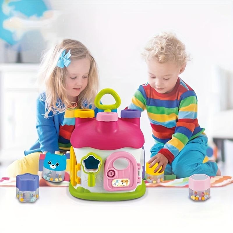 Shape Sorting House Toy, Educational Building Blocks, Toddler Learning Toy, Early Development Play Set
