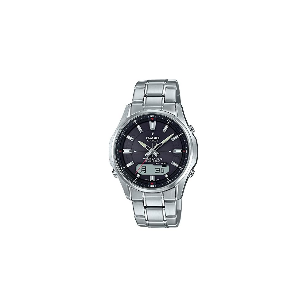 Casio Lineage Solar Radio-Controlled Watch LCW-M100DE-1AJF Men s Silver Stainless Steel