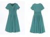 Elegant V-Neck Slim Fit Chiffon Dress - 2022 Women's Medium-Long Style