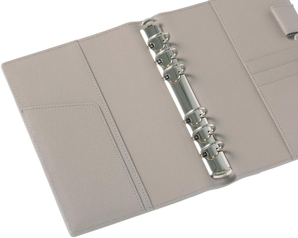 Franklin Planner Color Noblesse IV Binder, Compact, 20mm, Light Gray, 86642