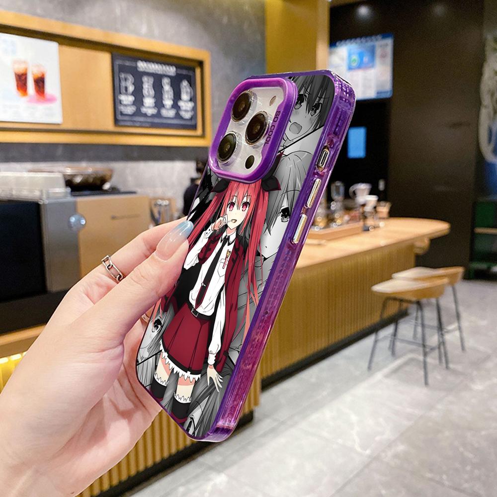 Date a Live Kotori Itsuka Purple Translucent Mobile Phone Case for iPhone 17 16 15 14 13 12 11 X XR XS Air Pro Max Plus Cover