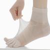 1 Paire Chaussettes Cinq Doigts Femme Ultra-fines Respirantes Absorbantes de Sueur Tube Moyen