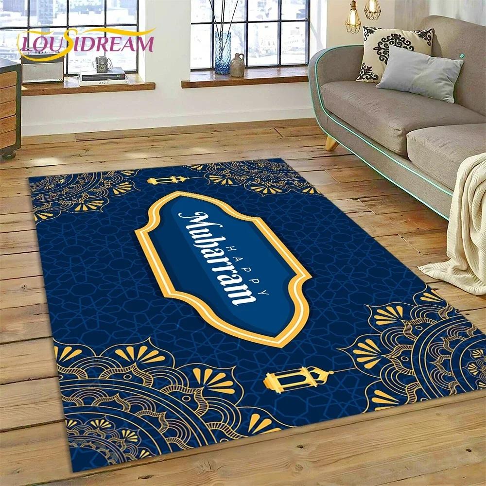 Muslim Islam Prayer Kneeling Poly Mats Mandala Carpet Rug for Bedroom Living Room Home Sofa Decoration,Large Decor Floor Mat