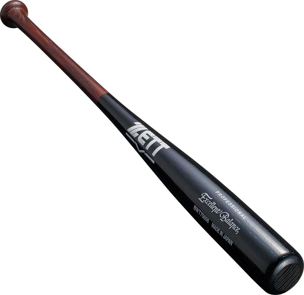 ZETT Youth Baseball Excellent 620g Average Light Dark X Black Made In BWT75606 Bat, Balance, Wooden, 76cm, Weight, (3719), Japan,