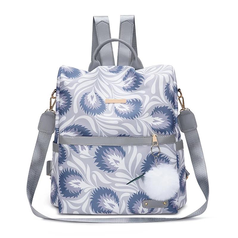 Lightweight Oxford Backpack for Women Fashionable Versatile Commuter Bag Large Capacity Travel Bag