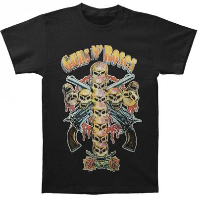 Guns N Roses T-shirt unisex adulto con croce con teschio anni '80