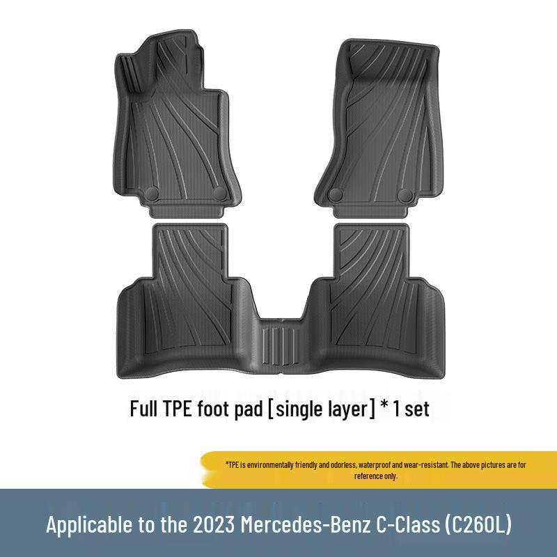Eco-Friendly TPE Floor and Trunk Mats for 23 Mercedes-Benz C-Class/C260L: Stain-Resistant and Durable