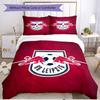 3-teiliges Bettbezug-Set (1 * Bettbezug + 2 * Kissenbezug, ohne Kern), RB Leipzig Aufdruck Weiches Ganzjahres-Bettwäscheset, Heimschlafzimmer-Dekoration Geschenk