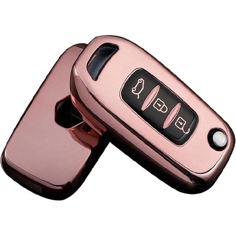 Copri Telecomando HIBEYO per Renault Kadjar Captur Megane Sandero Stepway Logan Clio 5 Accessori Copri Guscio Chiave Intelligente per Renault Kadjar Pieghevole 3