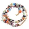 1 Strand 43cm Irregular Gravel Bead Choker Necklace Natural Stone Crystal Necklace Lobster Clasp Chain For Women Jewelry Gift