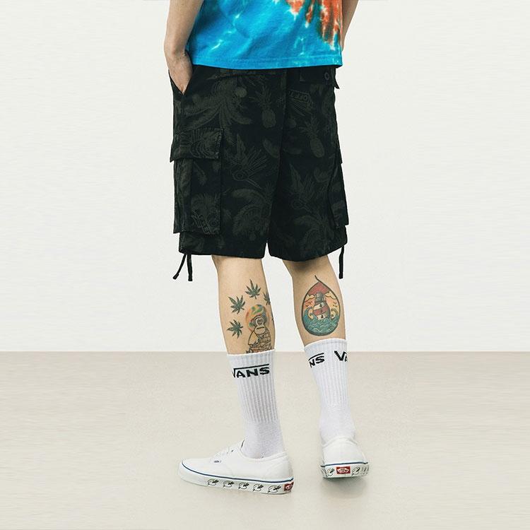 Vans Vintage Utility Woven Shorts 'Black Green' Men's VN0A4MTWZCB