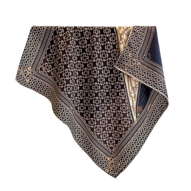 Mi Ling Vintage Square Silk Blend Scarf