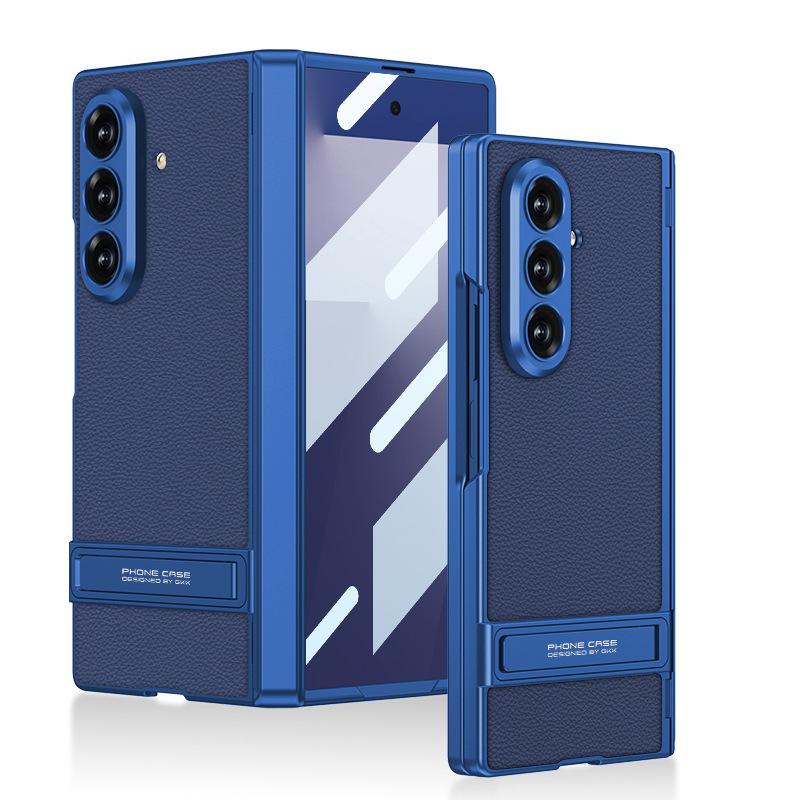 New Model Suitable for Samsung Z Fold7 Mobile Phone Case Magnetic Hinge Triumphal Leather Bracket Shell Film Full Inclusive Protective Case