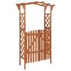 Vidaxl Pergola Met Poort, 116X40X204 Cm, Massief Vurenhout
