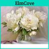 White Diamond Diy Painting 3d Peony Full Bloom Patchwork Diamond Embroidery Round Rhinestone Pasted Painting
