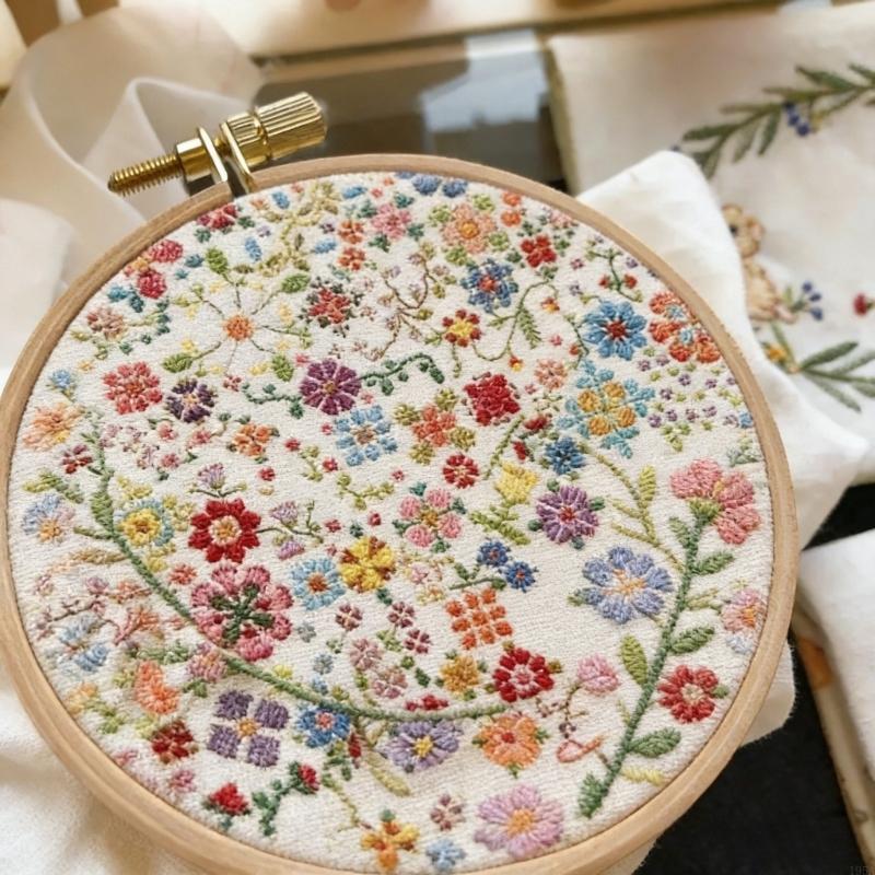 Набір для вишивання хрестиком для початківців з візерунком «Квітка дня» Включає інструмент для розслаблюючого рукоділля