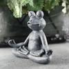 Frosch Gartendekoration Harz Yoga Zen Buddha Frosch Figur Haus Dekoration Glücksbringer Skulpturen für Terrasse Wohnzimmer Garten Außenbereich